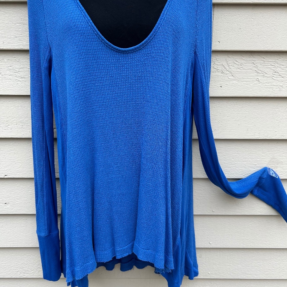 Free People look-a-like Long Sleeve Low V Neck Tunic